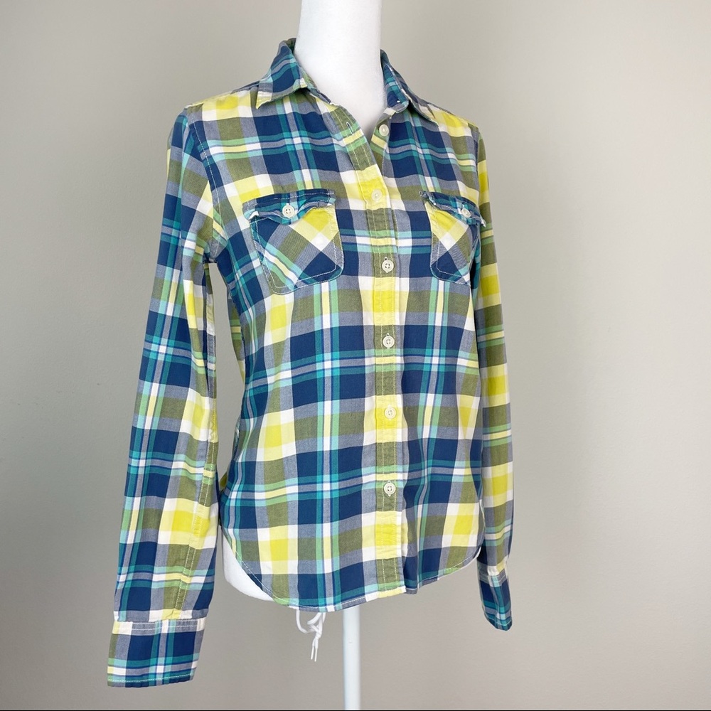 🔥American Eagle Plaid Button Down Shirt A
